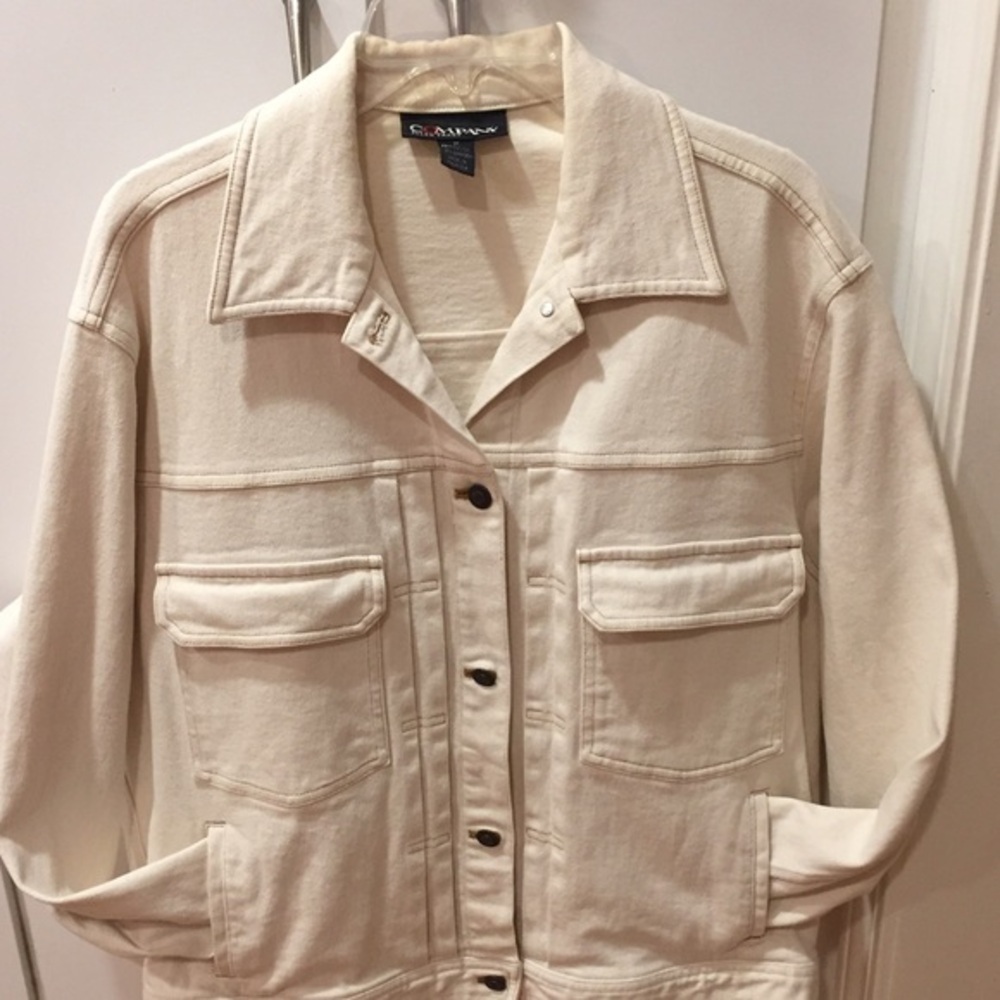 Company by Ellen Tracy Ivory denim jacket - M EUC